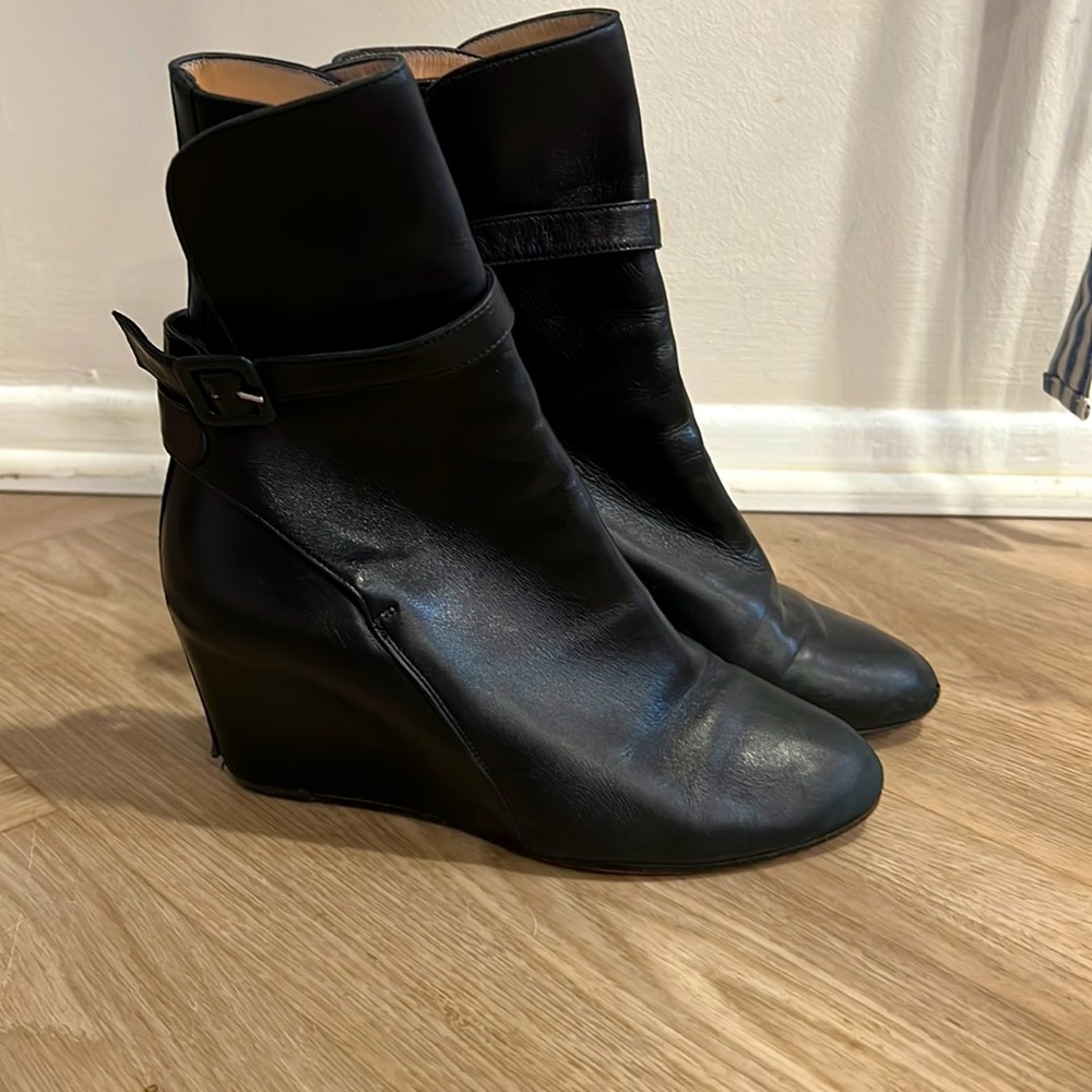 Christian Louboutin genuine leather wedge heels